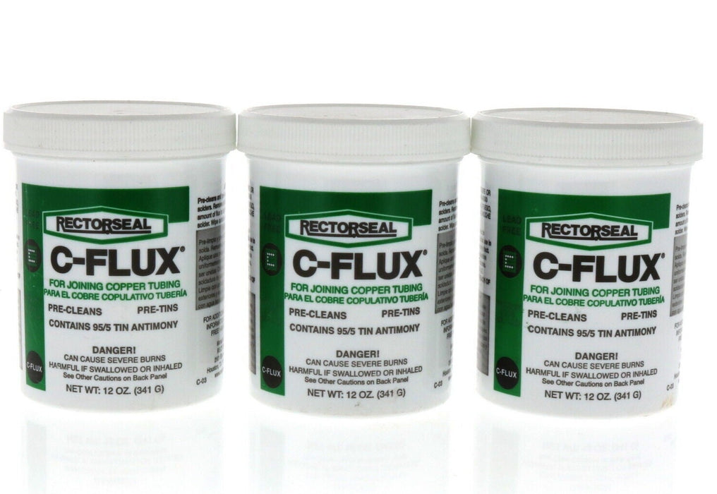 Rectorseal #74025 Copper Tubing Solder Flux ~ 3-Pack