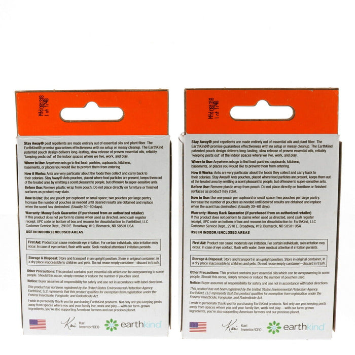 EarthKind #SA1P8DANT Indoor Ant Repellent Pouches ~ 2-Pack