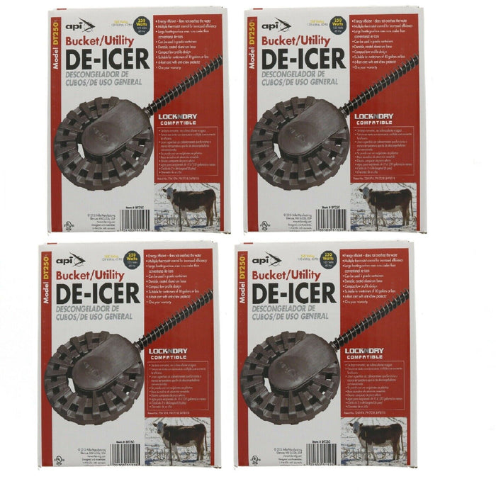 Allied Precision Industries Inc. #DT250 Outdoor Water Trough Bucket De-Icer Drinker ~ 4-Pack