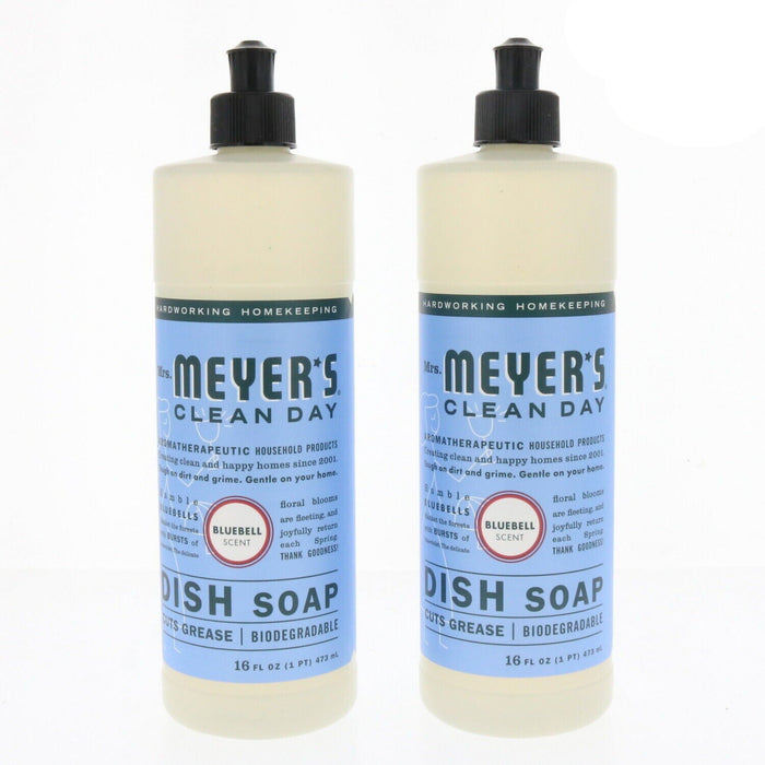 Mrs. Meyer's #17481 Liquid Dish Soap Bluebell Scent ~ 2-Pack