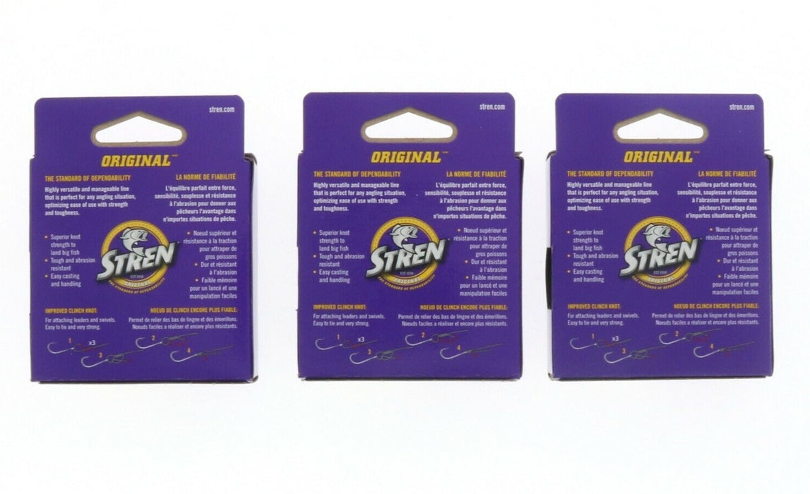 Stren #SOPS6-GD Original Monofilament Fishing Line 6lb 100yds Hi Vis Gold ~ 3-Pack