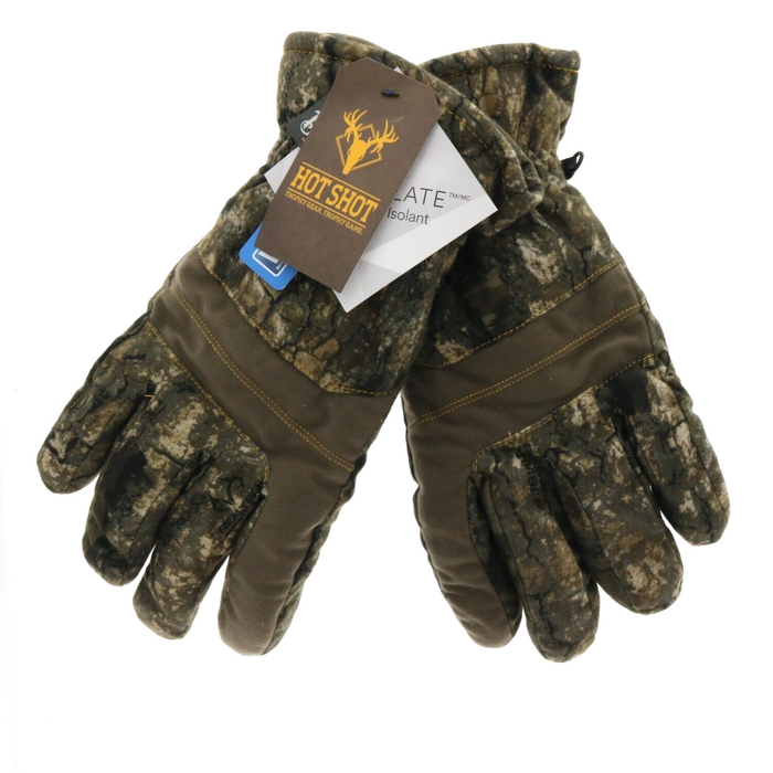 Hot Shot #ORT-206C-CL Men's Camo Gloves Waterproof Thinsulate ~ Size X-Large