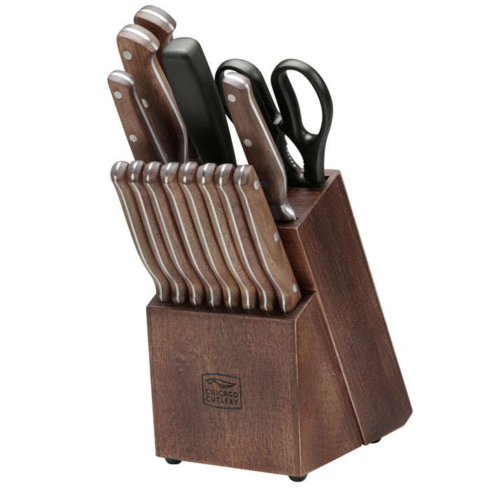 Chicago Cutlery #1134513 Stainless Steel Block Knife Set 15 Piece