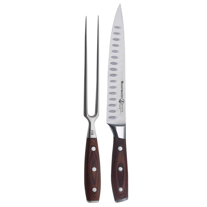 Messermeister #L8000-2KS Avanta 8 in. L Stainless Steel Carving Cutlery Set 2 Pieces