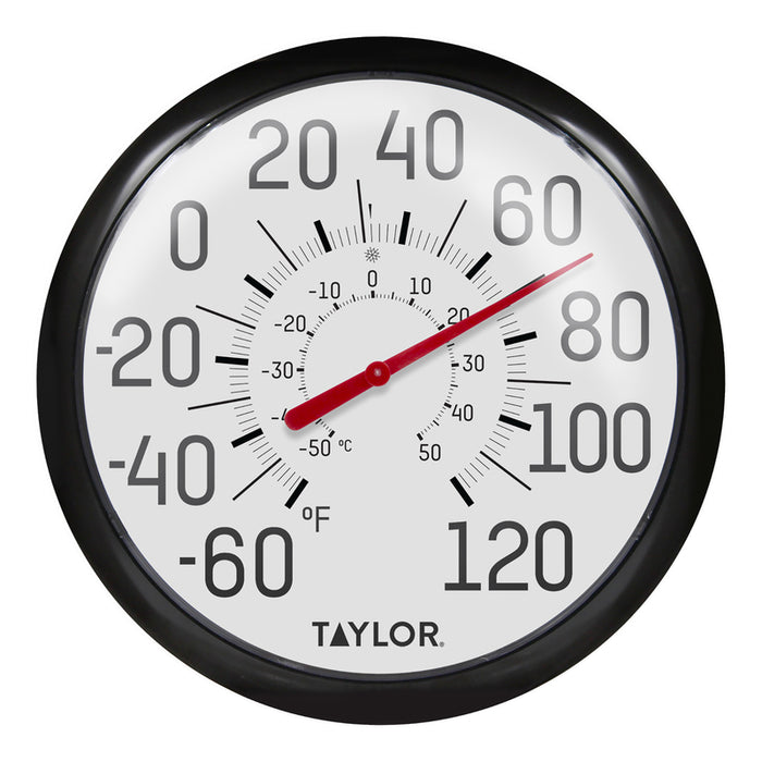 Taylor #6700N Decorative Dial Thermometer Plastic White 13.25 in.