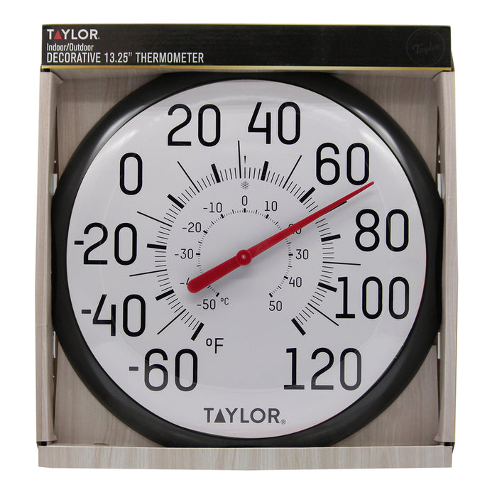 Taylor #6700N Decorative Dial Thermometer Plastic White 13.25 in.