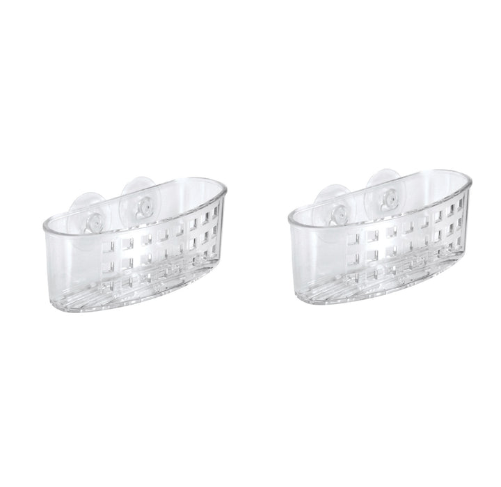 iDesign #38900Clear Plastic Sponge and Scrubber Holder ~ 2-Pack