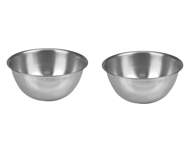 Fox Run #7328 4.25 qt Stainless Steel Silver Mixing Bowl ~ 2-Pack