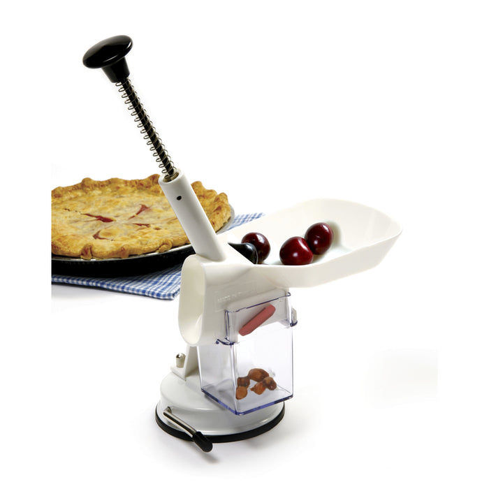 Norpro Nordic #5121 White ABS/Stainless Steel Deluxe Cherry Pitter