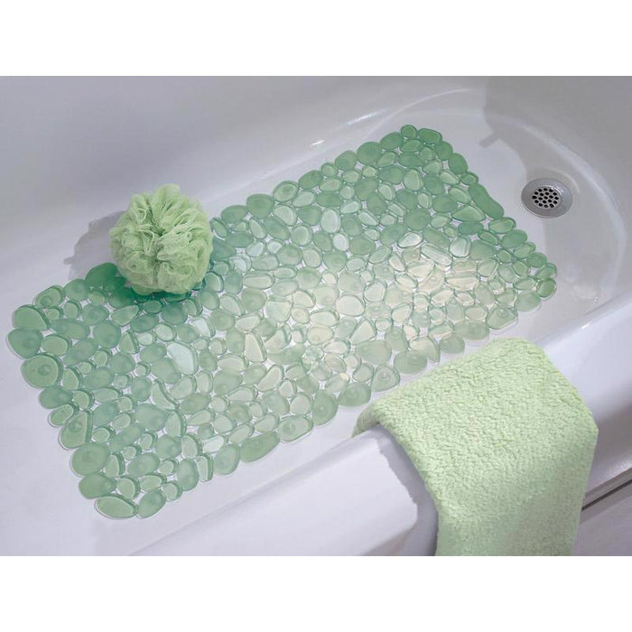 iDesign #80012 26-1/2" L X 13-3/4" W Green Vinyl Bath Mat