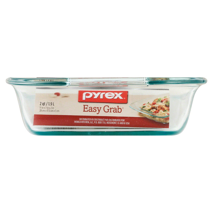 Pyrex #1085781 13-3/4 in. W X 7-3/4 in. L Oblong Dish Clear