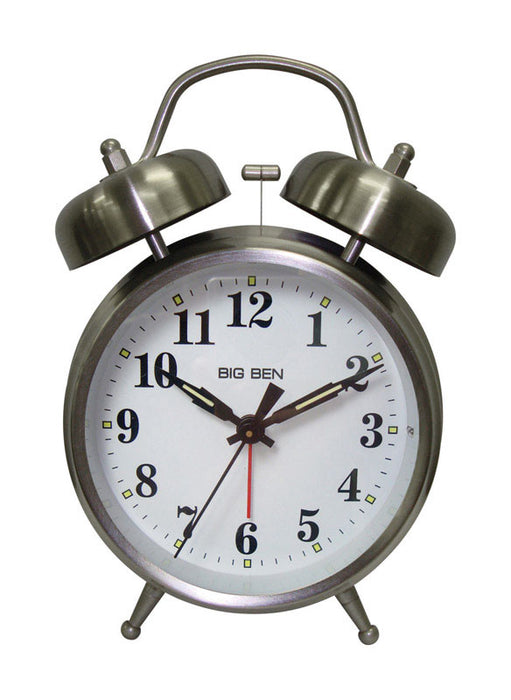 Westclox #70010A   Big Ben 4.5 in. Silver Alarm Clock Analog Battery Operated