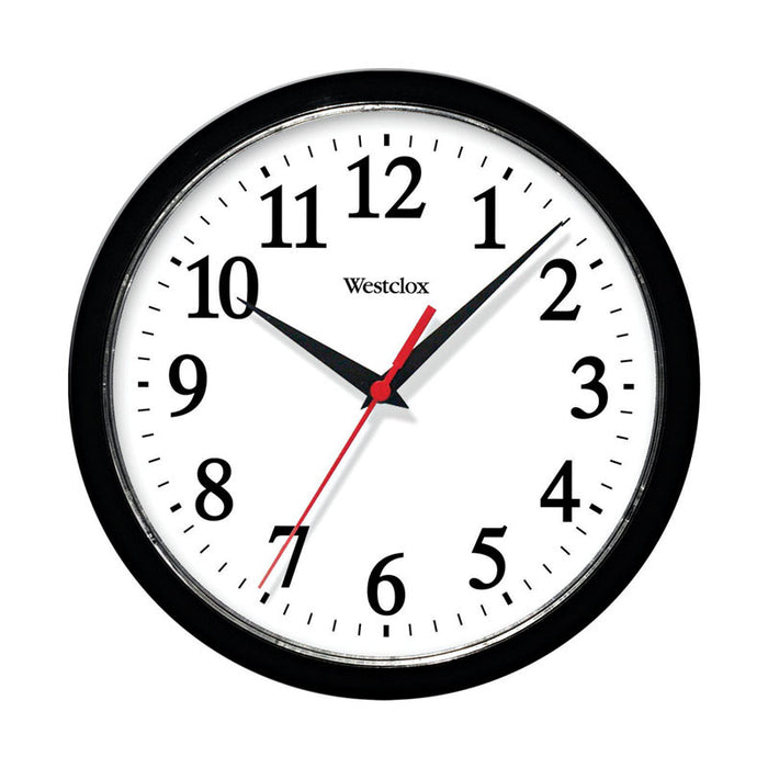 Westclox #461861 10 in. L X 10 in. W Indoor Classic Analog Wall Clock Plastic White