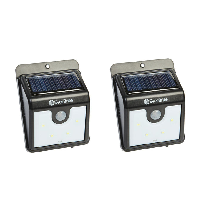 Ever Brite As Seen on TV #BRITE-MC12/4 Motion-Sensing Solar Powered LED Black Security Light ~ 2-Pack