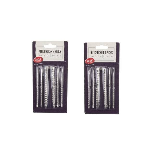 TableCraft #H1245 Silver Zinc Nutcracker/Pick Set ~ 2-Pack