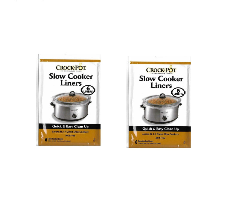 Crock Pot #4142690012 7 qt Clear Plastic Slow Cooker Liner  ~  2-Pack