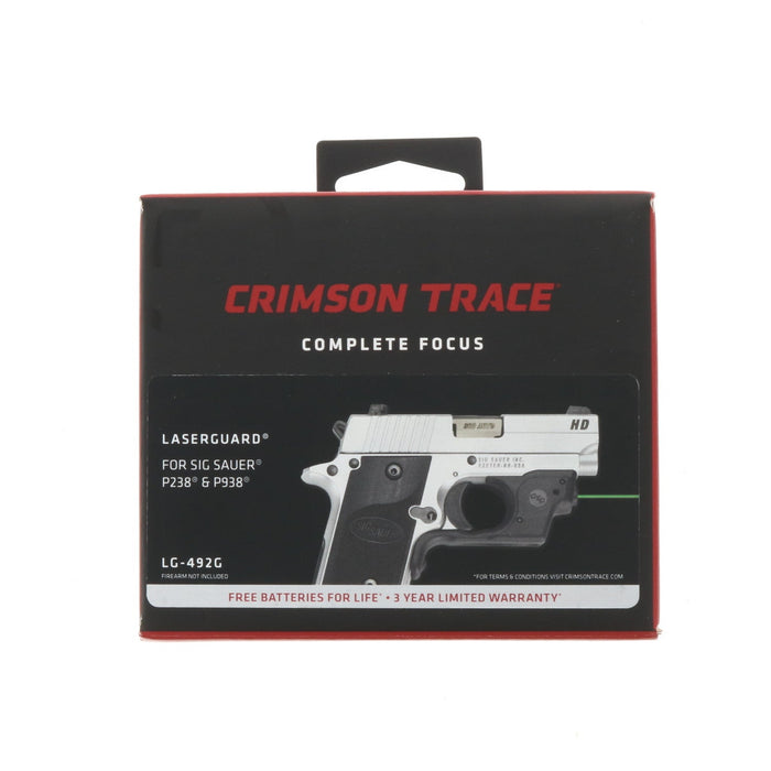 Crimson Trace #LG-492G Complete Focus LaserGuard For Sig Sauer P238 & P938