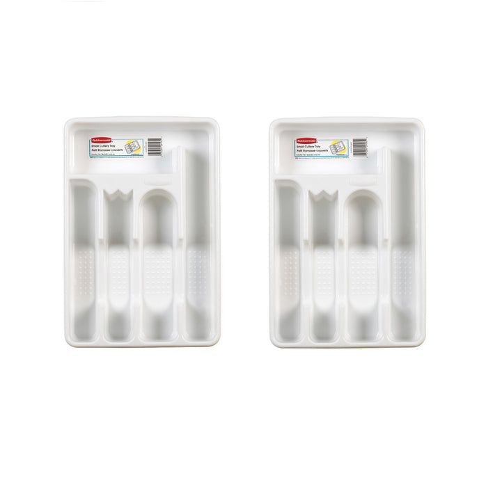 Rubbermaid #FG2919RDWHT 1.75 in. H X 9 in. W X 13.5 in. D Plastic Cutlery Tray ~ 2-Pack