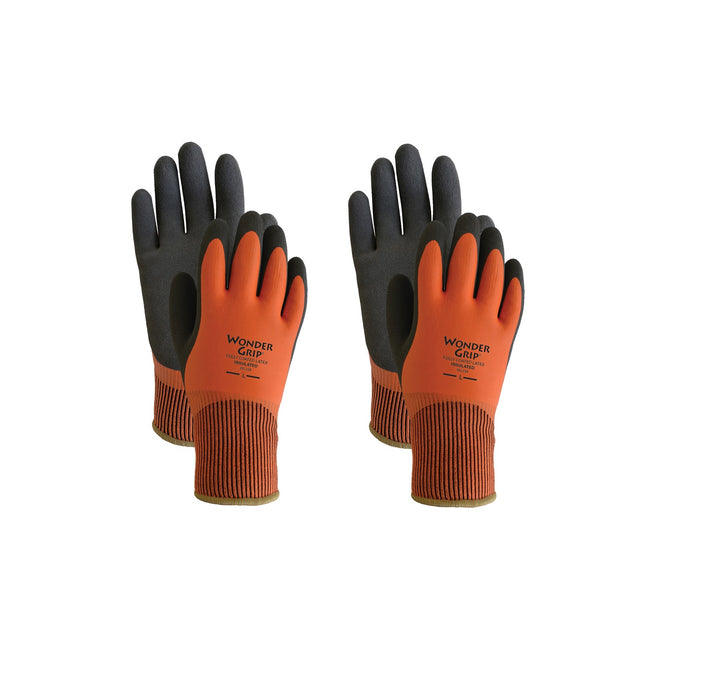 Bellingham Wonder Grip #WG338L Liquidproof Thermal Gloves Black/Orange L ~ 2-Pack