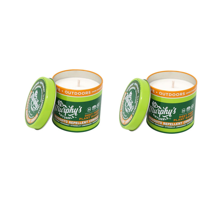 Murphy's Naturals #MD002A Insect Repellent Candle For Mosquitoes/Other Flying Insects 9 oz ~ 2-Pack