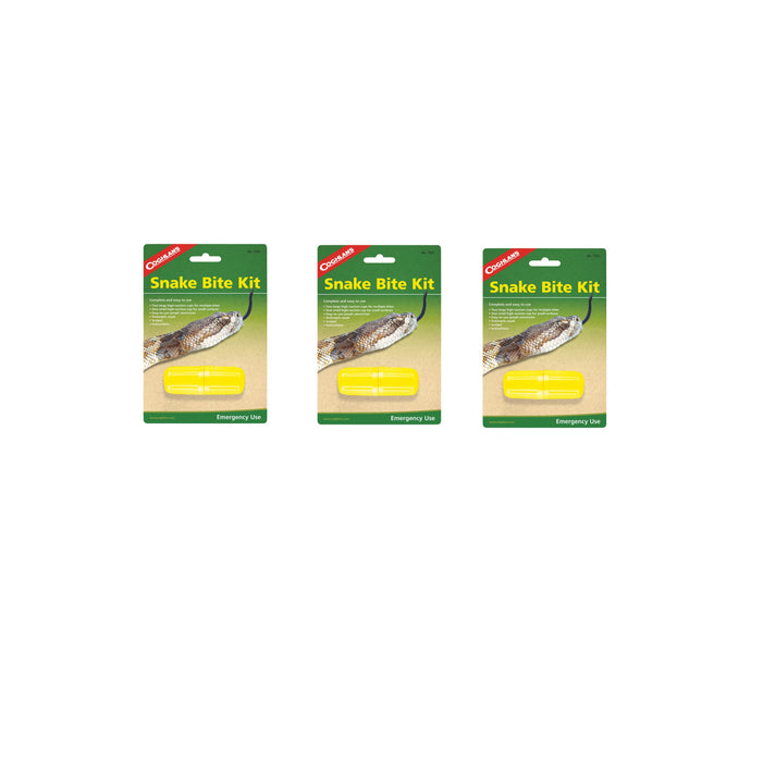 Coghlan's #7925 Yellow First Aid Snake Bite Kit ~ 3-Pack