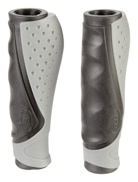 Bell Sports #7122141 Comfort 750 Rubber Bike Grips Grey/Black ~ 2-Pack ~ 4 Grips