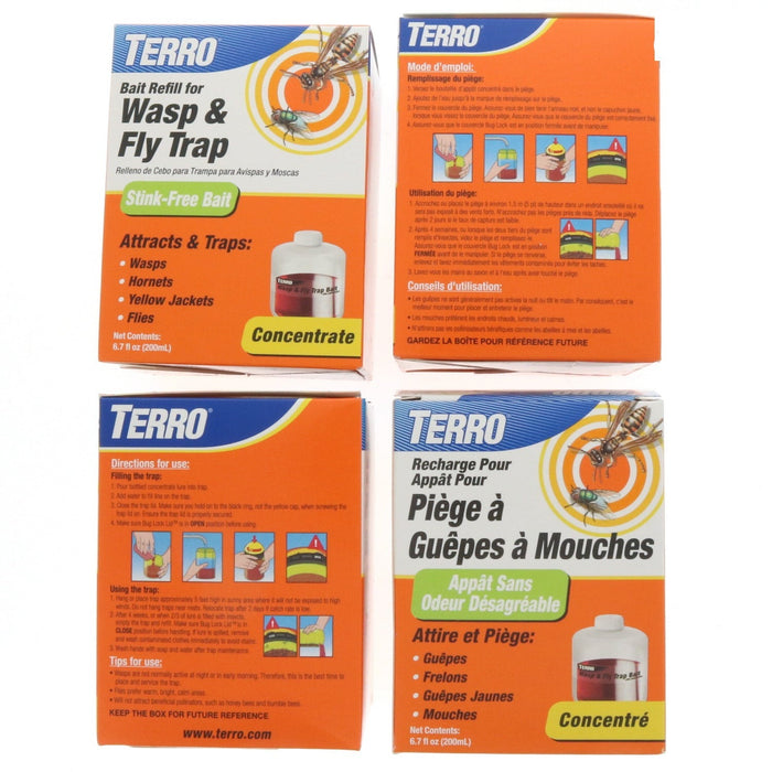 Terro #T513 Wasp Hornet Fly Trap Bait Refill ~ 4-Pack