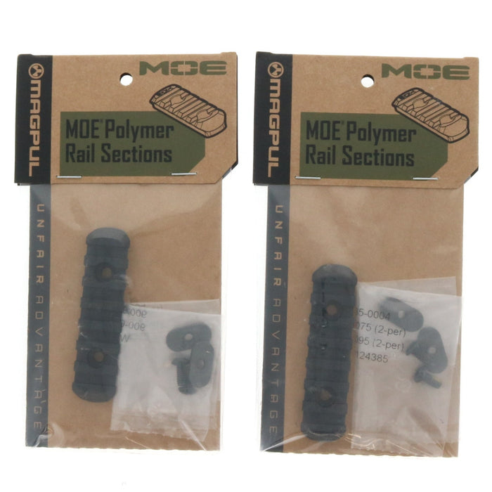 Magpul #MAG407BLK MOE Polymer Rail Sections ~ 2-Pack