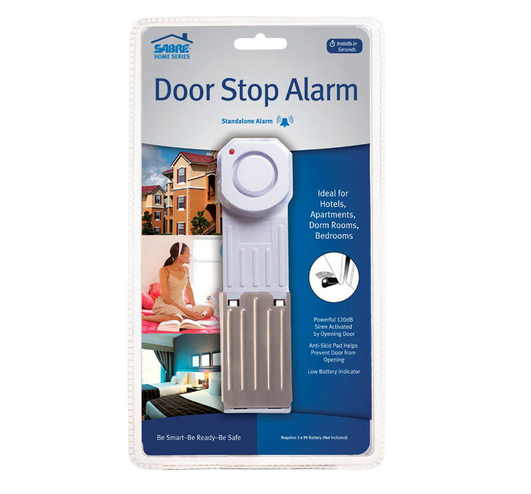 Sabre #HS-DSA White Plastic Door Stop Alarm