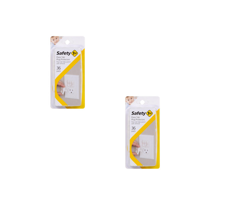 Safety 1st #HS260 White Plastic Plug Protectors 36 pk ~ 2Pack