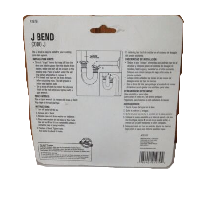 Ace Hardware #ACE2CP J-Bend Elbow for P Trap & S Trap