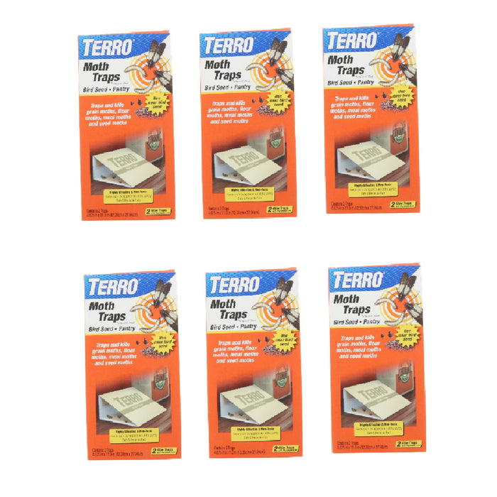 Terro #T2900 Moth Traps Insect Glue Trap ~ 6-Pack ~ 12 Traps Total