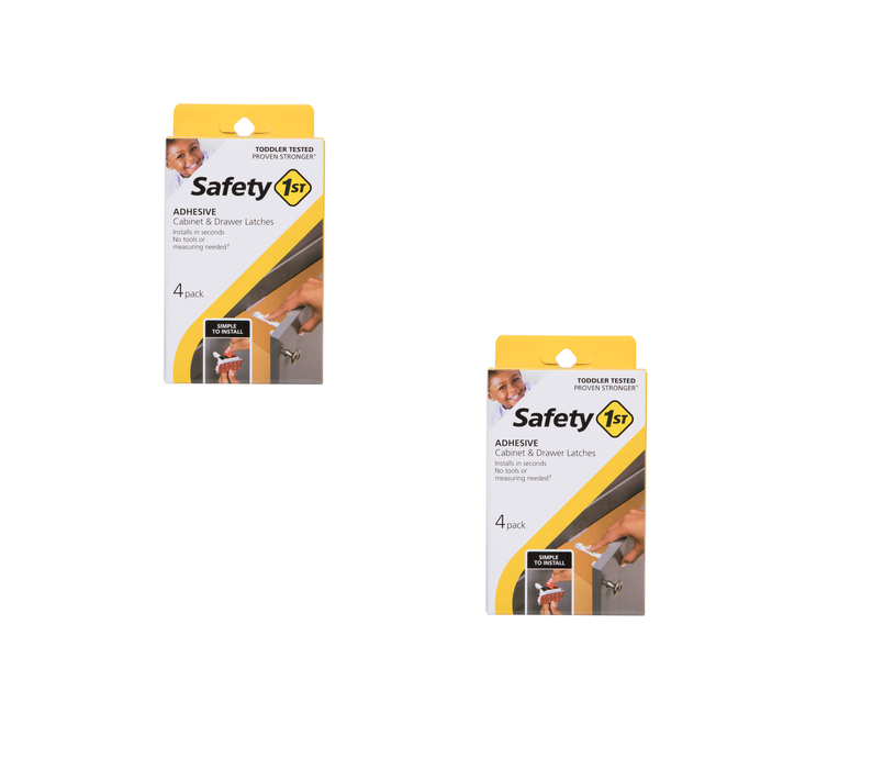 Safety 1st #HS310 White Plastic Cabinet Catches ~ 2Pack