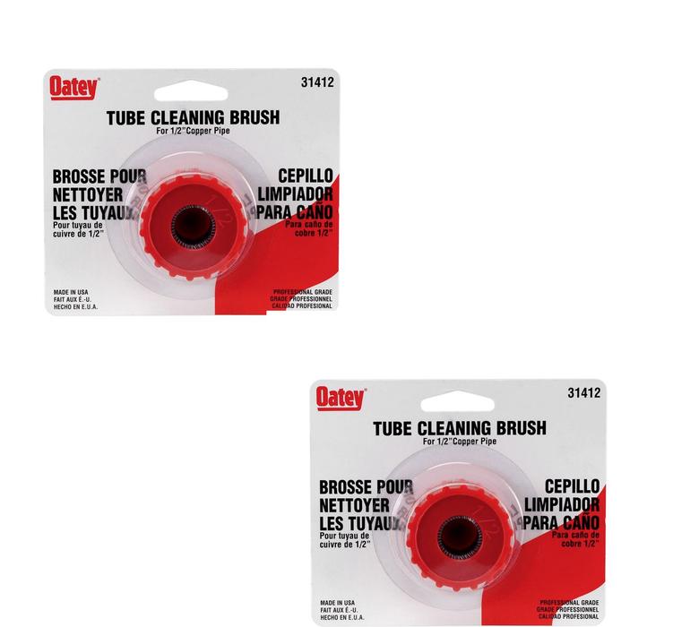 Oatey #31412 Tube Cleaning Brush 1/2 in.  ~ 2-Pack