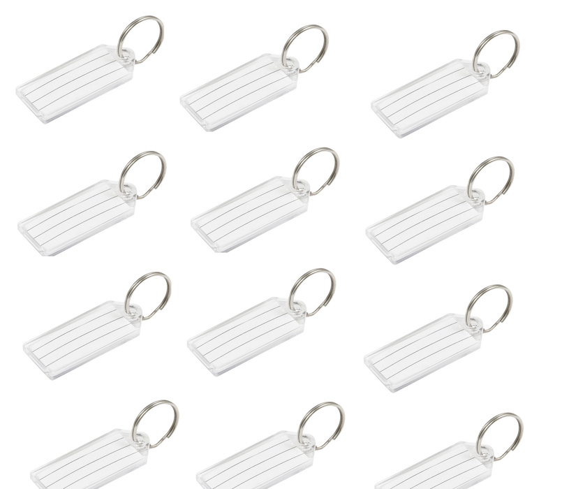 Hillman #701710 Metal Silver Labeling/ID Key Ring ~ 12Pack