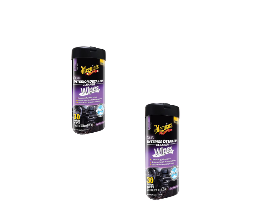 Meguiar's #G-13600 Quik Interior Detailer Multi-Surface Cleaner Wipes 30 ct ~ 2-Pack