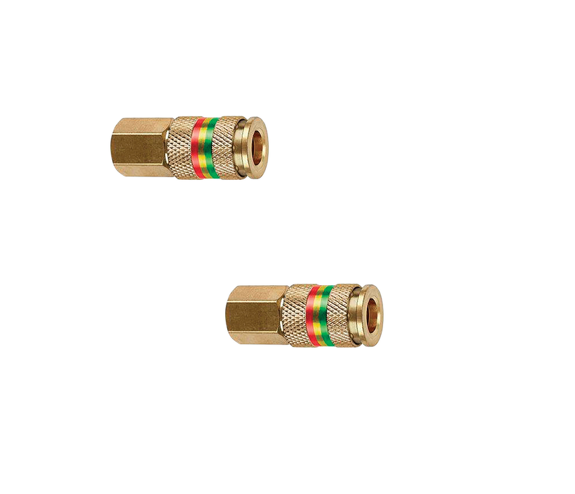 Tru-Flatev#TRFL13515 Combo Coupler Brass Universal Coupler 1/4 Female 1 pc ~ 2-Pack