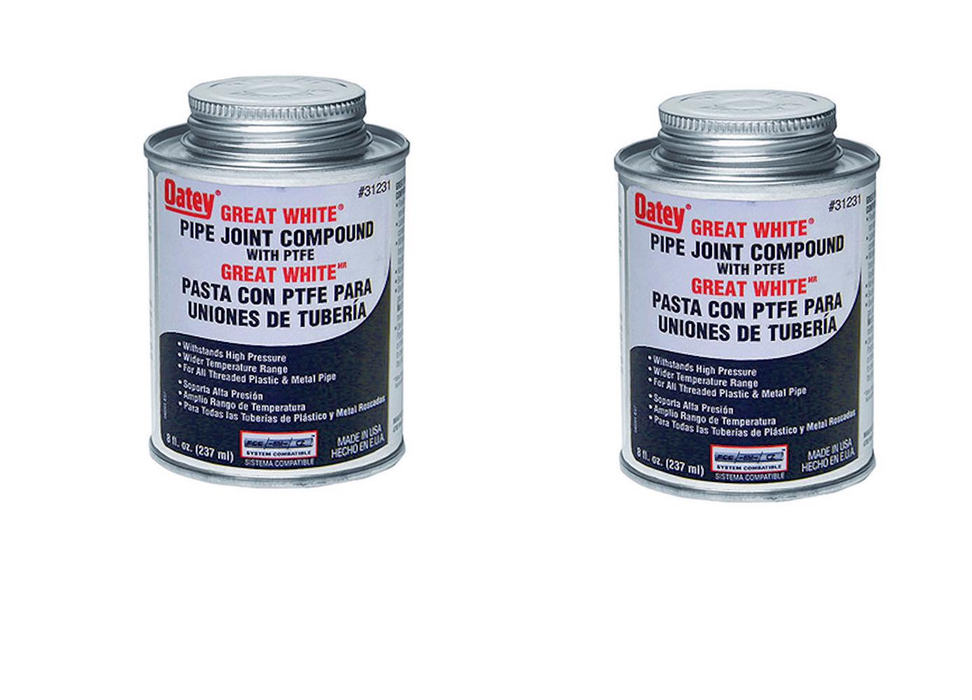 Oatey #31232 Great White White Pipe Joint Compound 16 oz ~ 2-Pack