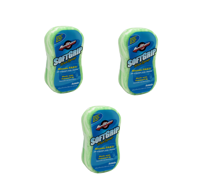 AutoShow #11802 SoftGrip 8.75 in. L X 4.75 in. W Polyester Sponge 1 pk ~ 3-Pack