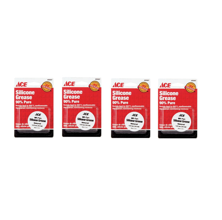 Ace Hardware #050094 NSF Approved Waterproof Silicone Grease 0.5 oz Carded ~ 4-Pack