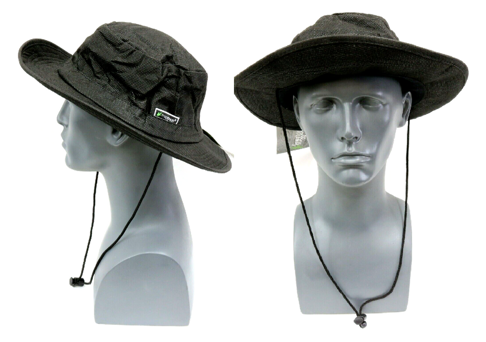 Frogg Toggs #FTH101-01 Bucket Boonie Hat Waterproof Breathable Fishing Black ~ 2-Pack