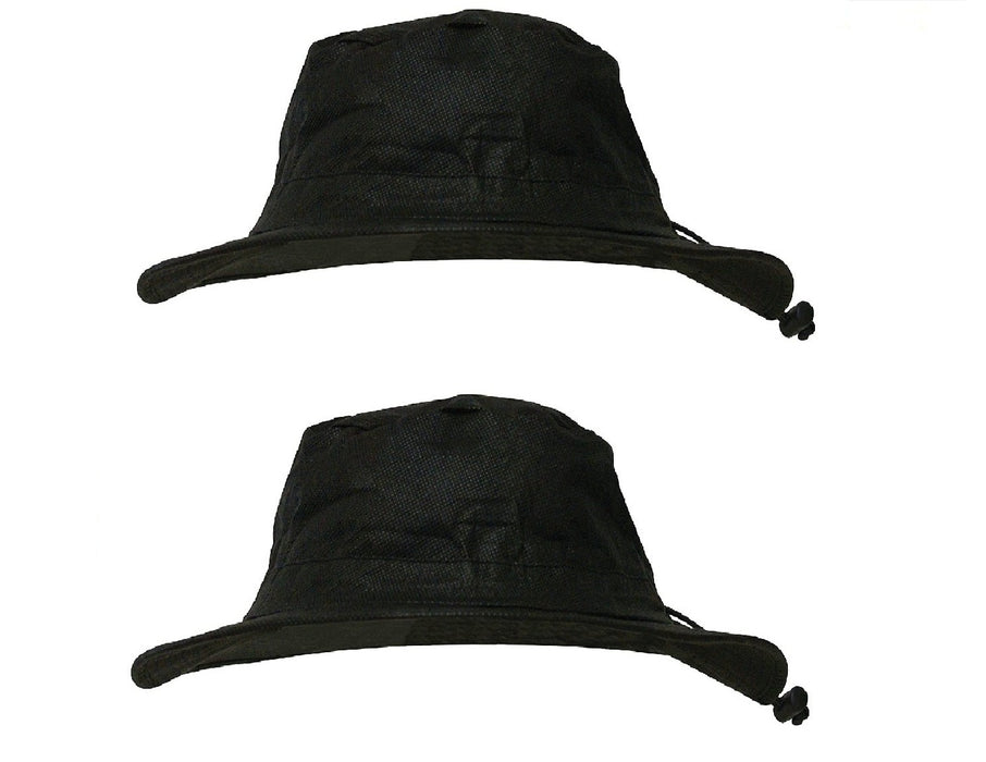 Frogg Toggs #FTH101-01 Bucket Boonie Hat Waterproof Breathable Fishing Black ~ 2-Pack